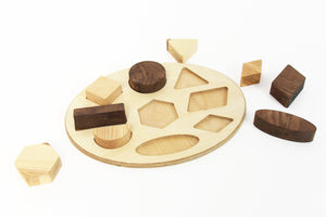 Educational toy - Shapes learning toy for kids wooden