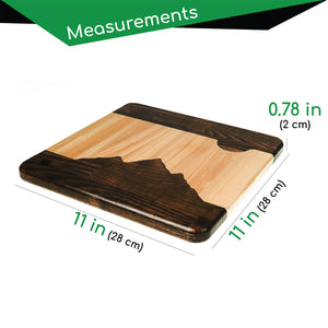 Mountains Cutting Board Medium, Wooden Chopping Board Mountain