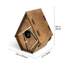 Load image into Gallery viewer, Wooden Bird House &quot;Lines&quot;
