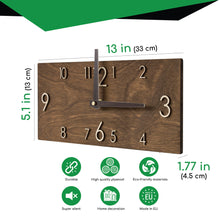 Load image into Gallery viewer, Wall Clock, Wood Rectangular Wall Clock