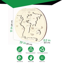 Load image into Gallery viewer, World map puzzle - educational toys wooden world map puzzle