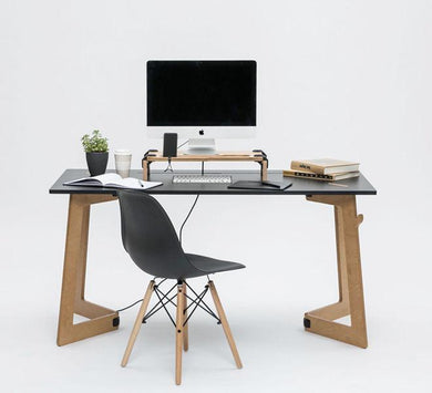 sustainable desk workspace birch anti-scratch laminated top workstation office Karya