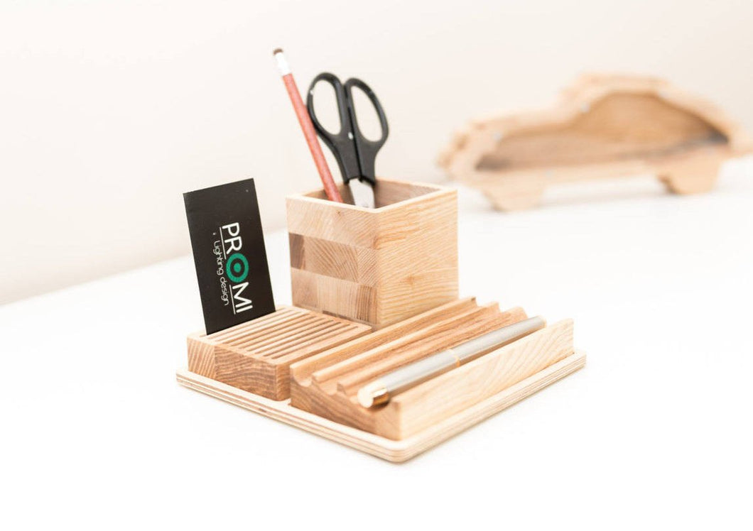 Desk organizer - wood desk organizer