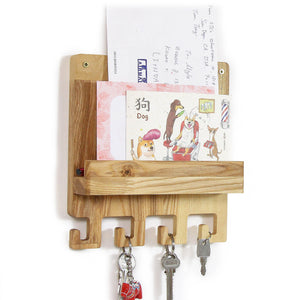 wood letter and keys hanger