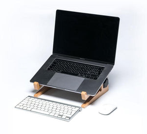 Laptop riser wooden laptop stand keyboard birch plywood promidesign