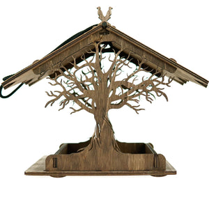 Bird feeder - wooden hanging bird feeder